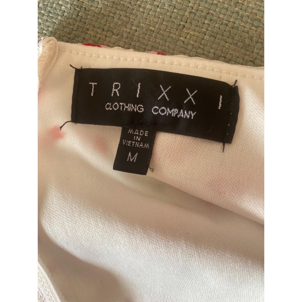 Trixxi dress Floral Empire Waist‎ Mini Sz M  Long Sleeve cottage core boho - Picture 10 of 10
